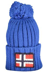 Мужская шапка Norway 1963 крупной вязки с помпоном, синий