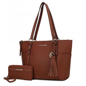 Женская сумка-тоут Gloria с кошельком в комплекте от Mia K MKF Collection By Mia K., коричневый