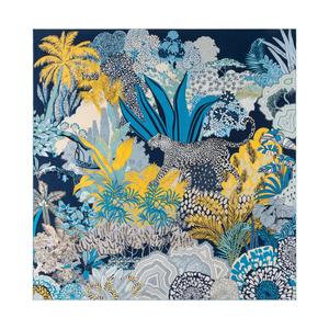 Roeckl Платок 'LEOPARD CAMOUFLAGE' в цветах Blue, Navy, Night Blue, Dark Blue, Yellow, Dark Yellow