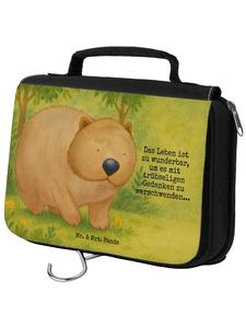 Mr. & Mrs. Panda Косметичка с изображением вомбата и надписью белого цвета