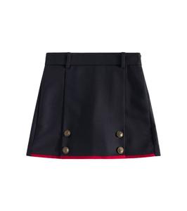 Шерстяная юбка-шорты Dolce&Gabbana Kids, цвет blu scurissimo 2