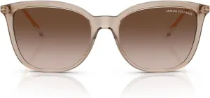 Женские солнцезащитные очки Armani Exchange Ax4151sf с низкой переносицей и оправой в форме бабочки, Opal Light Beige/Gradient Brown