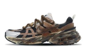 Nike V2K Run Противоскользящие Износостойкие Низкие Беговые Кроссовки Женские Землисто-Желтый Коричневый