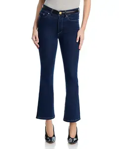 Укороченные джинсы Petite bridget boot high rise instaculpt crop jeans в цвете «лунное небо» Dl1961, синий