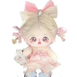 Хлопковая кукла бабидол MIA Floral Waltz Dolls плюшевая кукла высота 20см длина 22см COTTON PLANET, Mia Sister + Floral Waltz + Princess Shoes