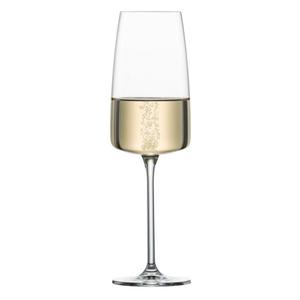 SCHOTT ZWIESEL Sensa Бокал для шампанского и игристого вина, легкий и свежий, набор из 6 шт., бокал для шампанского, бокал для просекко, бокал для шампанского, форма 8890, хрустальный бокал, калиброванный 0,1 л, 120592