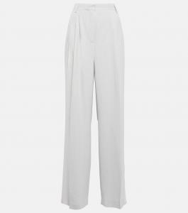 Широкие брюки со складками Dries Van Noten, Cement