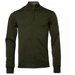 Свитер из мериноса Chevalier Aston Half Zip Merino Pullover, цвет Dark Green