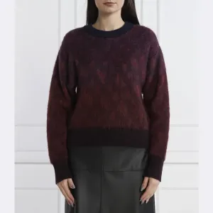 Свитер стандартного кроя Fortan с добавлением шерсти Boss, синий