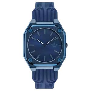 Adidas Originals Мужские часы кварцевый механизм силиконовый ремешок 39 мм черный циферблат