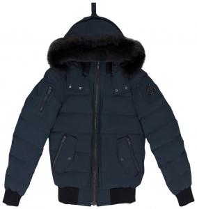 Куртка-бомбер Moose Knuckles Ladrier из овчины, синий