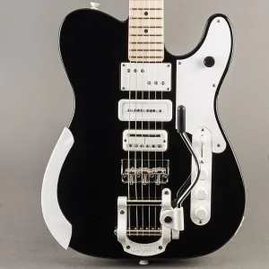 Fender Jack White Triplecaster 2025, черно-белый эбен