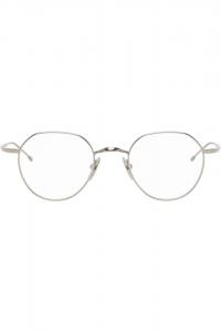 Thom Browne Круглые очки из серебристого титана