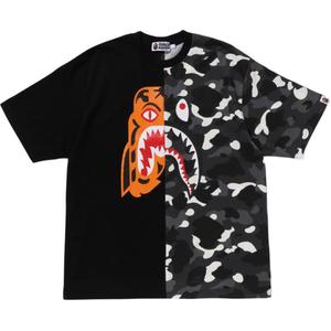 Футболка Tiger Shark Camo A BATHING APE, черный