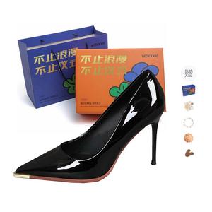 Туфли на тонком каблуке высотой 8 см, женские [подарочный набор] WOXXXN, Black 8Cm[Gift Box Set]+Giveaway