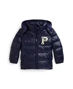 Глянцевая куртка с капюшоном для малышей и мальчиков Polo Ralph Lauren, синий