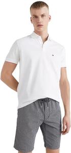 Мужская рубашка-поло Tommy Hilfiger с коротким рукавом из хлопкового пике, классического кроя, коллекция 2024 года, White