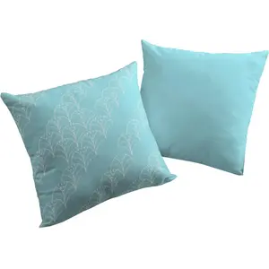 Подушка Аргентинская Криолья с рисунком пальм, наволочка двусторонняя без наполнителя, 1 шт. Adam, Türkis + geblümt