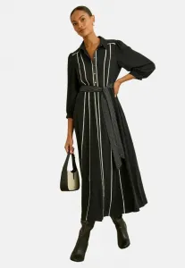 Макси-Платье прямого кроя с контрастными деталями Love & Roses, Black