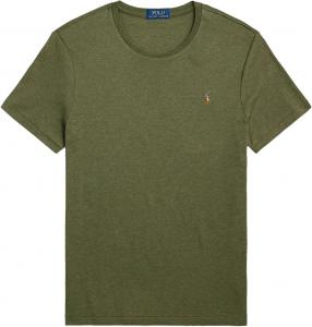 Мужская футболка POLO RALPH LAUREN из хлопкового джерси с круглым вырезом, Rl Olive Green Multi-Colored Pony