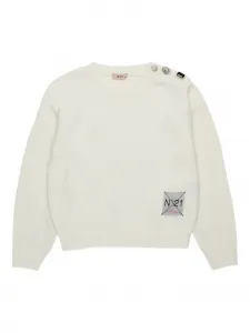 Джемпер с декоративными пуговицами Nº21 Kids, белый