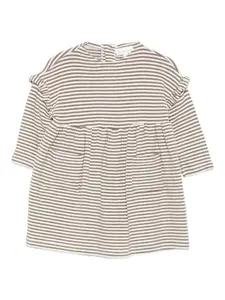 Полосатый топ с оборками Lalalu, зеленый