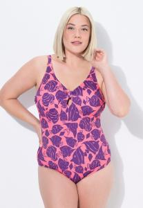 Купальник Ulla Popken Swimsuit, Pale Strawberry/Dark Purple
