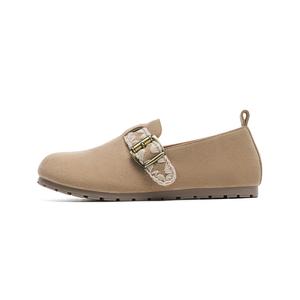 Повседневные однобортные туфли женские абрикосового цвета EBLAN, Apricot