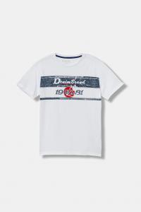 Детская хлопковая футболка Guess, белый