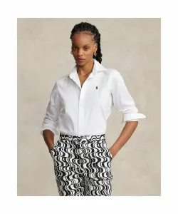 Хлопковая рубашка Polo Ralph Lauren, цвет 100 White