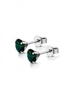 Bungsa Русские зеленые серьги-гвоздики