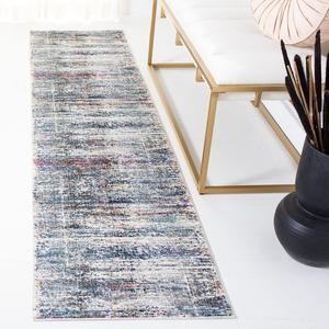 Ковер-дорожка SAFAVIEH, 61 x 244 см, Aria Collection, Ivory & Brown, современный бохо-абстрактный дизайн, не линяет и прост в уходе, идеален для помещений с высокой проходимостью в гостиной, спальне (ARA726A)