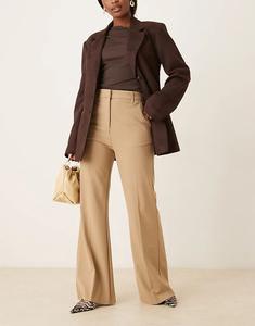 Расклешенные брюки ASOS DESIGN верблюжьего цвета