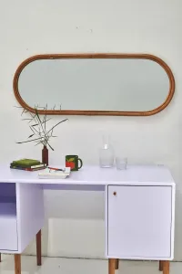 Настенное зеркало TOM TAILOR HOME с металлическим кольцом TOM TAILOR в раме 44х120х3,5 см, цвет Natur