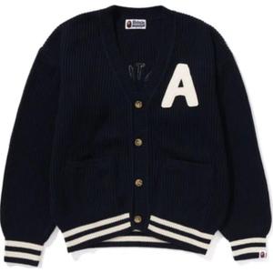 Вязаный свитер FW24 для женщин A BATHING APE, синий