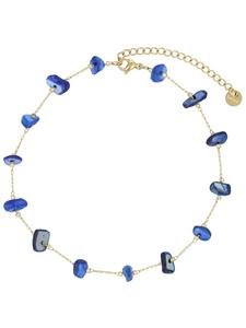 Adeliás Женский кулон из нержавеющей стали с золотой жемчужиной