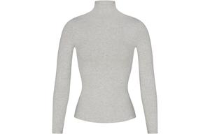 Футболка женская светло-серая/светло-серая Skims