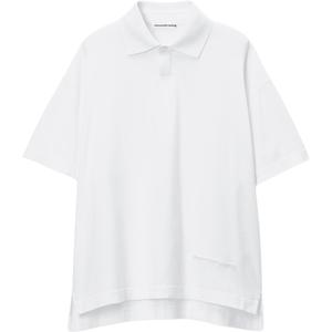 Хлопковая поло Alexander Wang, белый