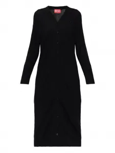 Кардиган-пальто с пуговицами и логотипом M-Alinesa Diesel, черный