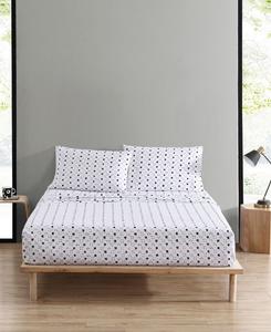 Комплект постельного белья Kukkaketo из 4 предметов, хлопковый перкаль, плотность ткани 200 нитей, размер Queen Marimekko, Black