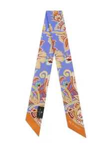 Шелковый платок с принтом пейсли ETRO, оранжевый