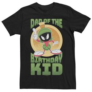 Мужская футболка с изображением Луни Тюнз «Марвин Марсианский папаша», детская футболка на день рождения Licensed Character