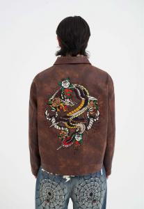 Куртка Ed Hardy Leather jacket, Brown