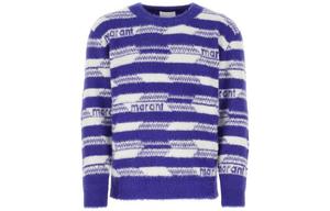 Вязаный джемпер с интарсией логотипа Isabel Marant, синий