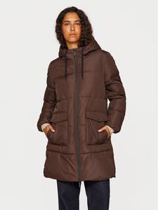 Пуховик стандартного кроя Vila, коричневый