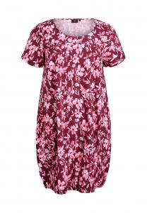 Платье Zizzi Jersey dress, Tawny P W Flower/Metallic Red