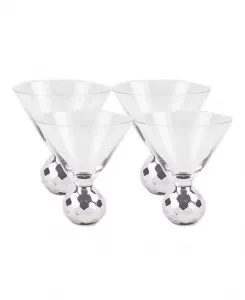 Набор из 4 бокалов для диско-мартини 8 Oak Lane, silver