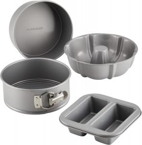Посуда для выпечки Farberware с антипригарным покрытием, 4 предмета, серый
