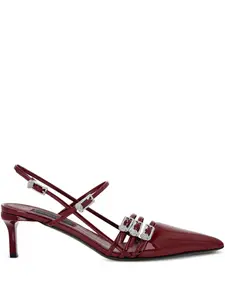 Туфли с ремешком на пятке и кристаллами Philipp Plein, фиолетовый