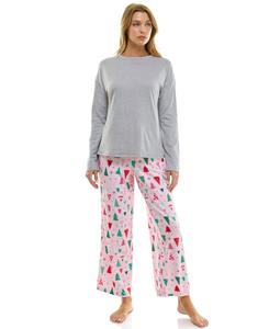 Женские уютные трикотажные брюки с принтом и открытыми штанинами Roudelain, Crafted Trees/fairy Tale